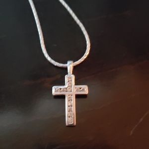 Sterling silver cross necklace